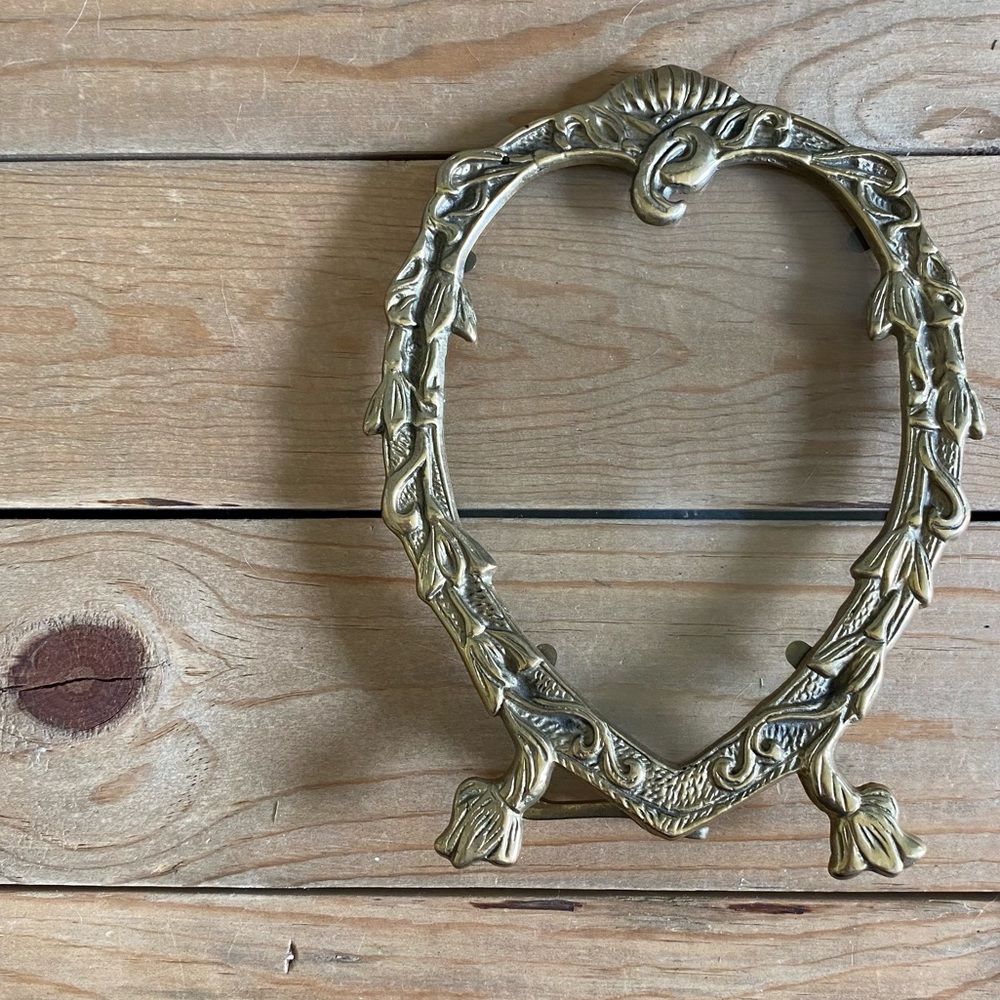 Brass Floral Picture Frame